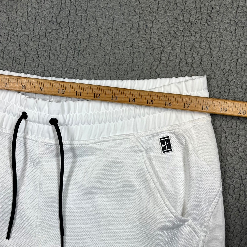 Nike Court Tennis Joggers Women's XL White Cotton Blend Mesh‎ Pants 894871-100 - Picture 9 of 14